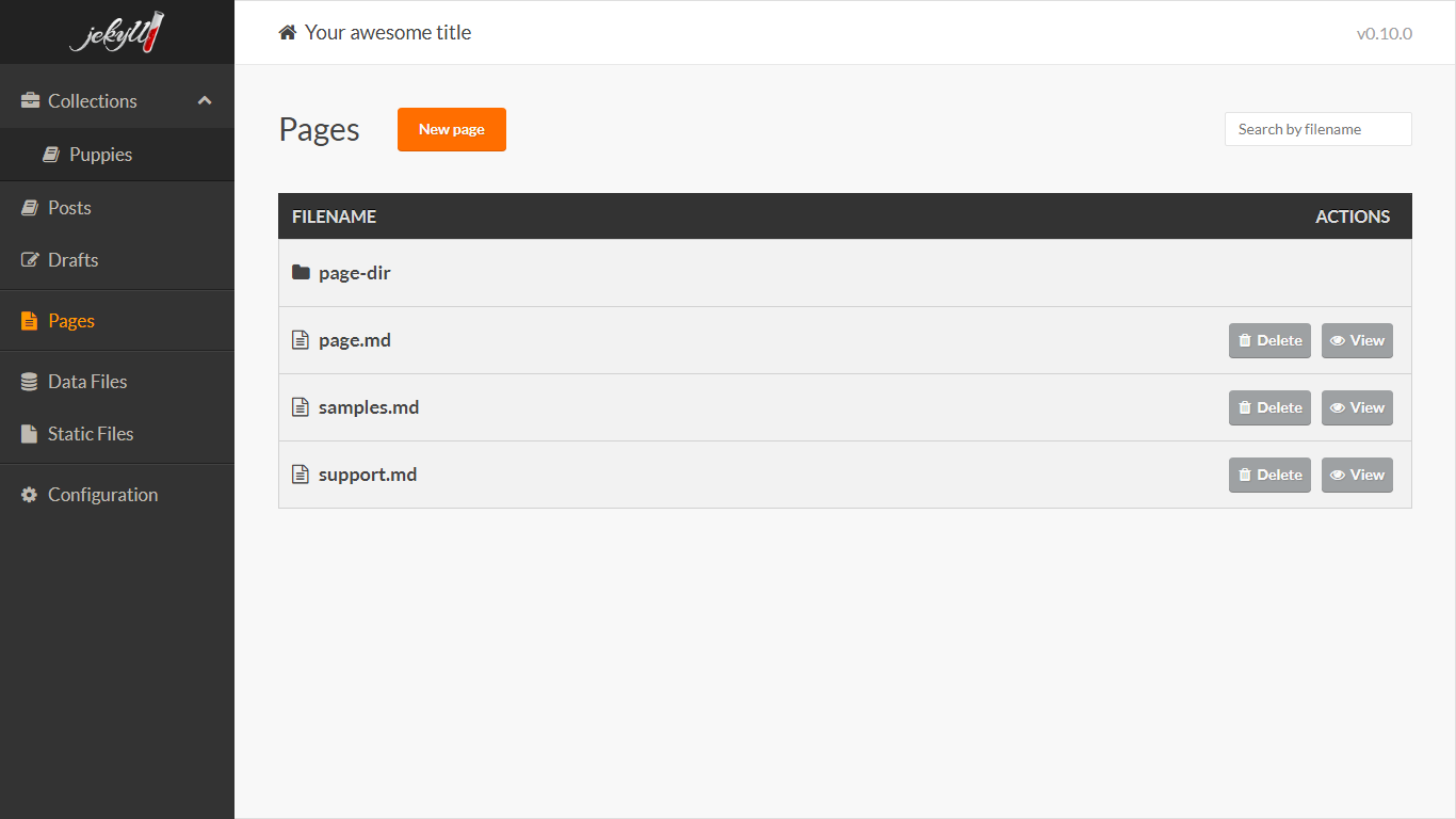 Jekyll admin CMS